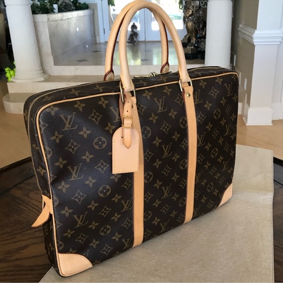 Excellent Unisex Louis Vuitton Porte Documents Voyage Briefcase with Strap - Picture 3 of 17